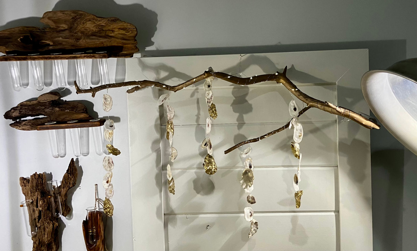 Driftwood and Fairy Light Mobile