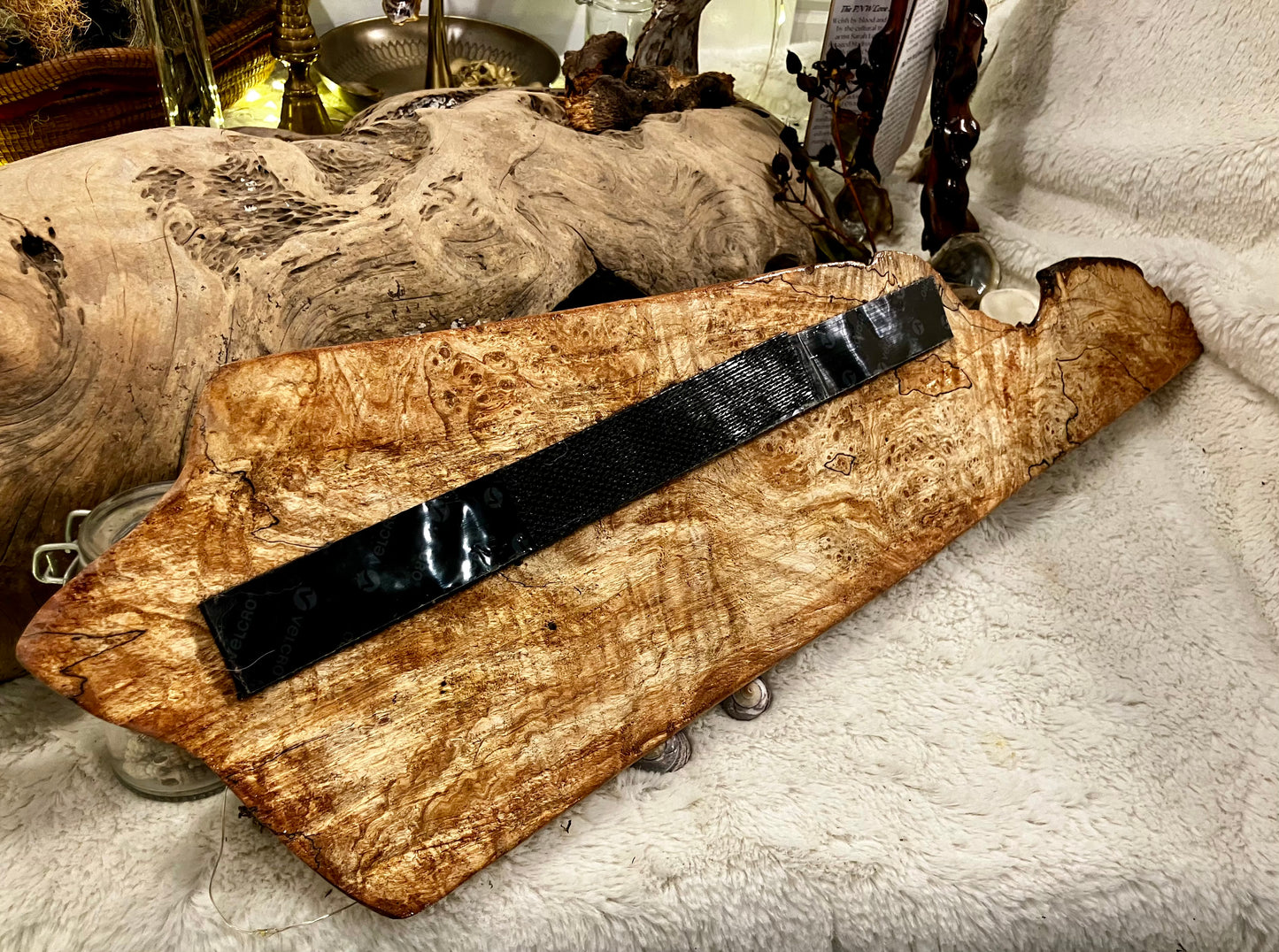 Live Edge Maple Rack with 2 Boat Cleats - Organize Jewelry, or Hang Coats and Towels.