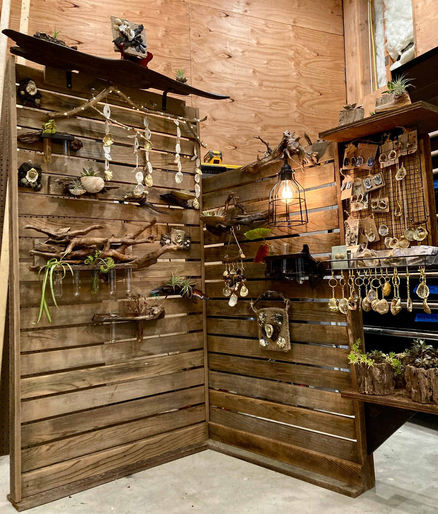 Driftwood and Fairy Light Mobile