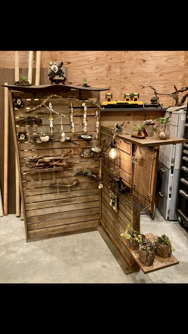 Driftwood and Fairy Light Mobile