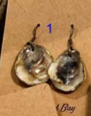 Oyster Shell Earrings - Rare Olympia Oyster. Sustainably Harvested, Coastal Couture.
