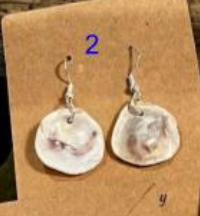 Oyster Shell Earrings - Rare Olympia Oyster. Sustainably Harvested, Coastal Couture.