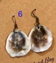 Oyster Shell Earrings - Rare Olympia Oyster. Sustainably Harvested, Coastal Couture.