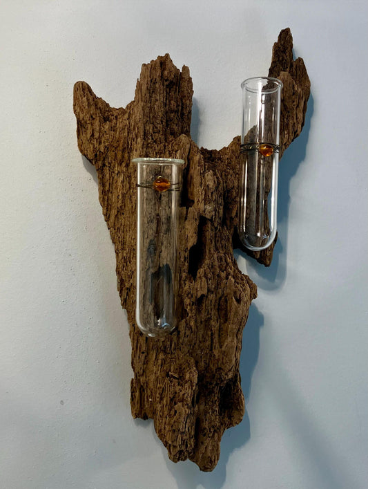 Driftwood Plant Propagation Systems - Double Cylinder. Great for flower arrangements, fresh herbs, cloning, and more!