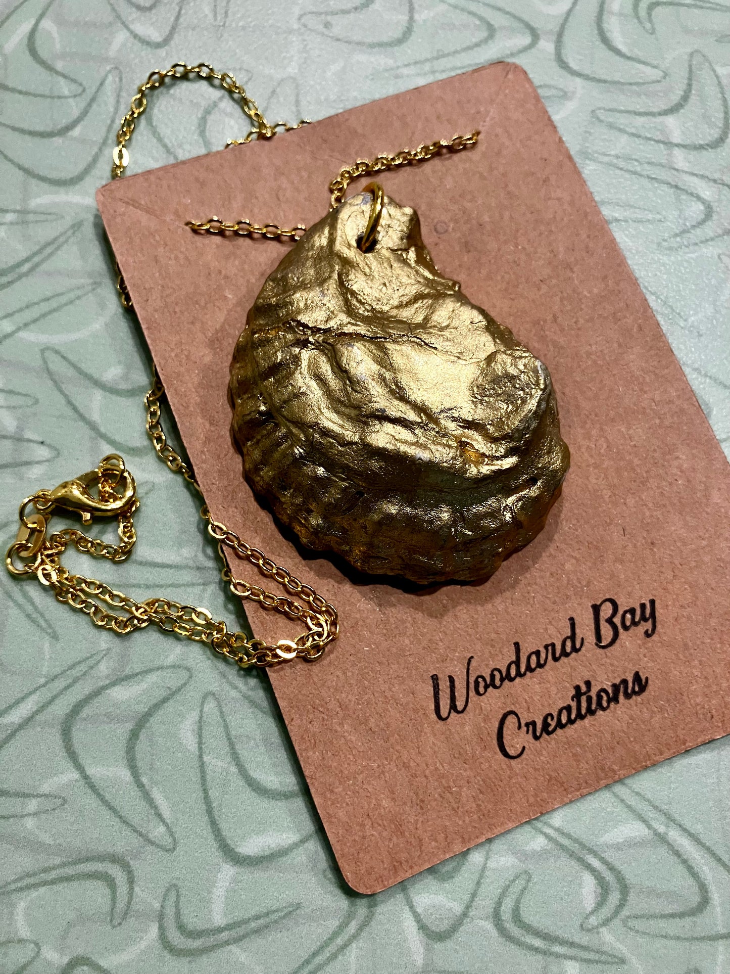 Olympia Beer Necklace, Made with Olympia Oyster Shells!