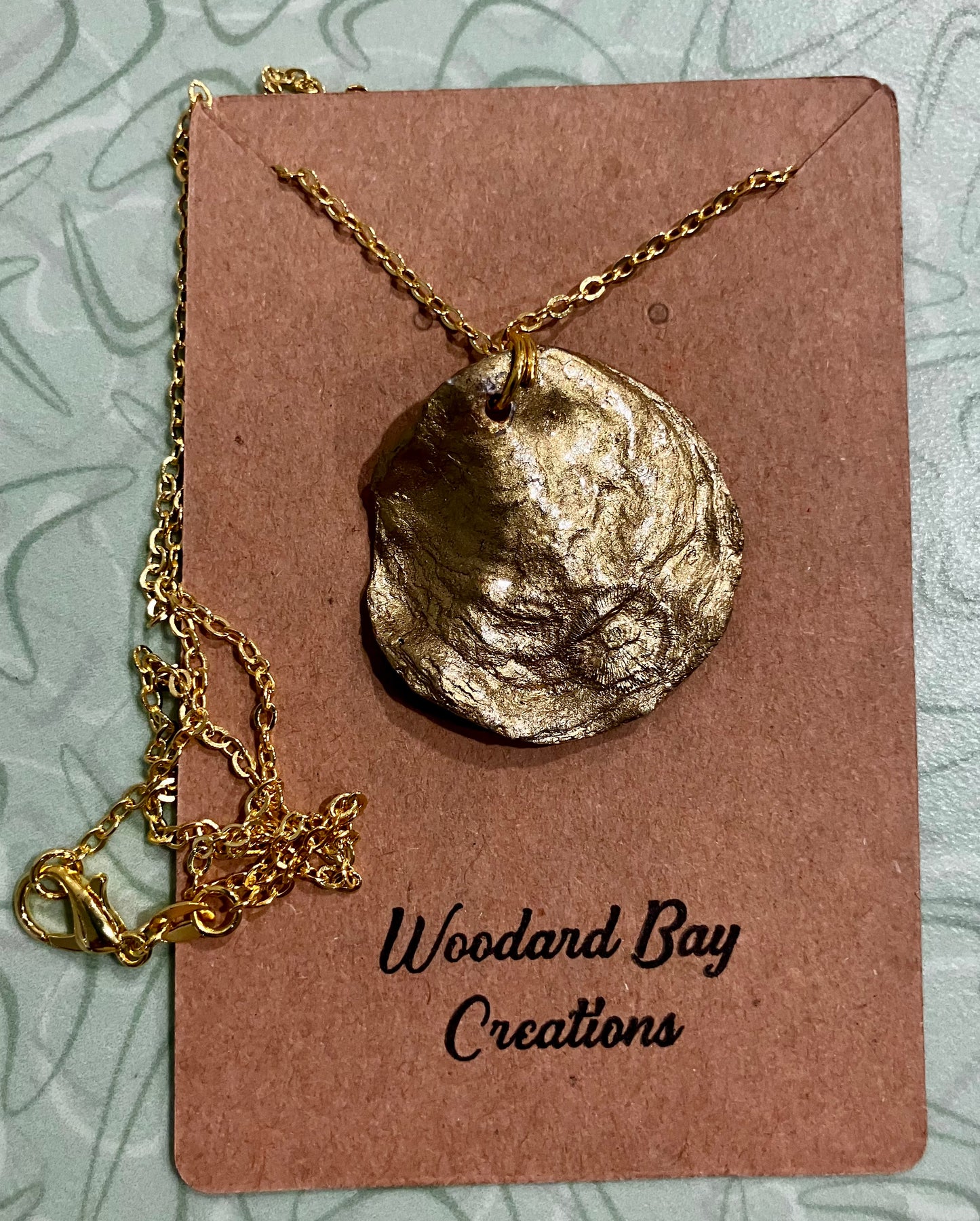 Olympia Beer Necklace, Made with Olympia Oyster Shells!