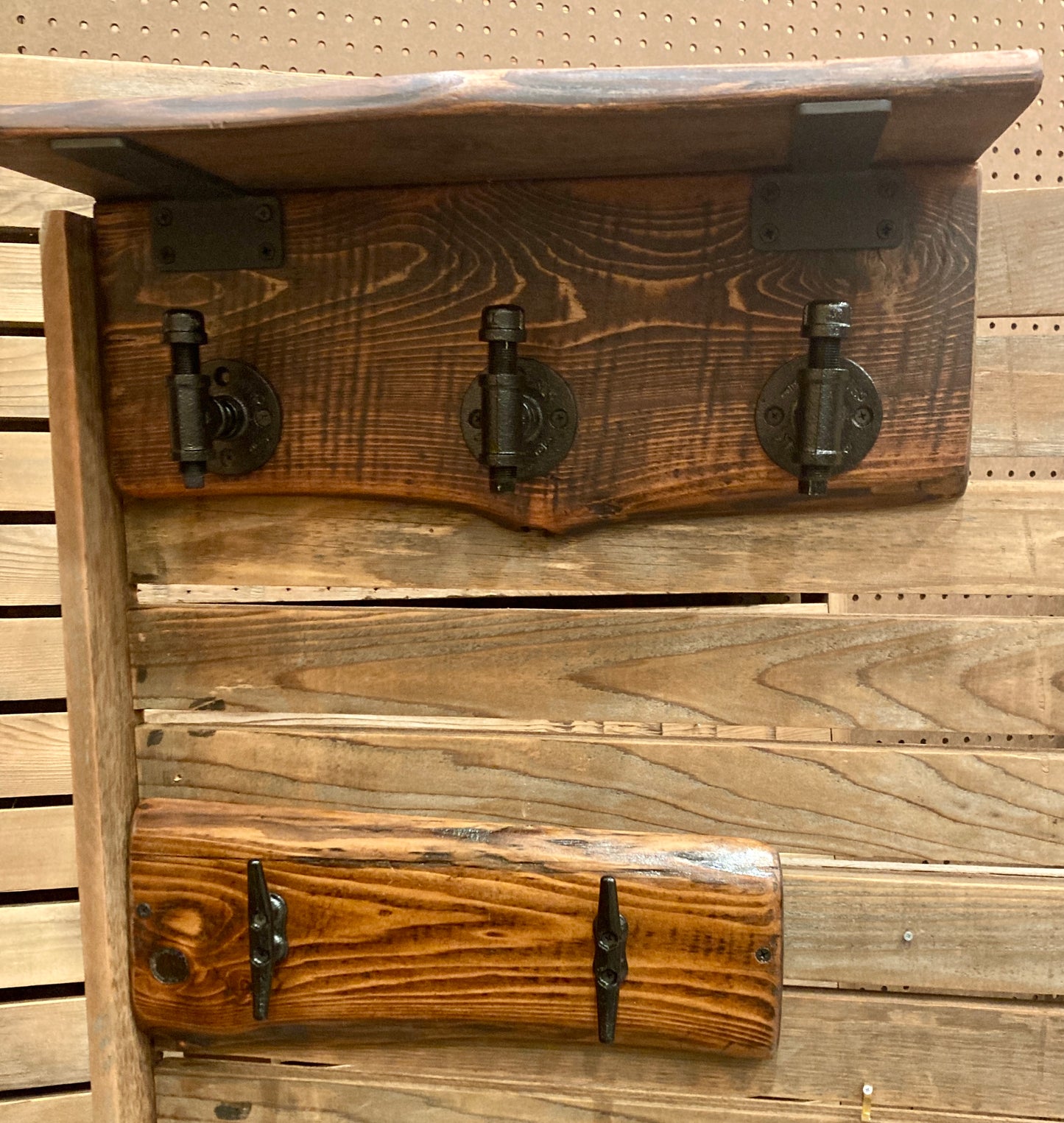 Howdy Partner! Live Edge Rack with Two Boat Cleats