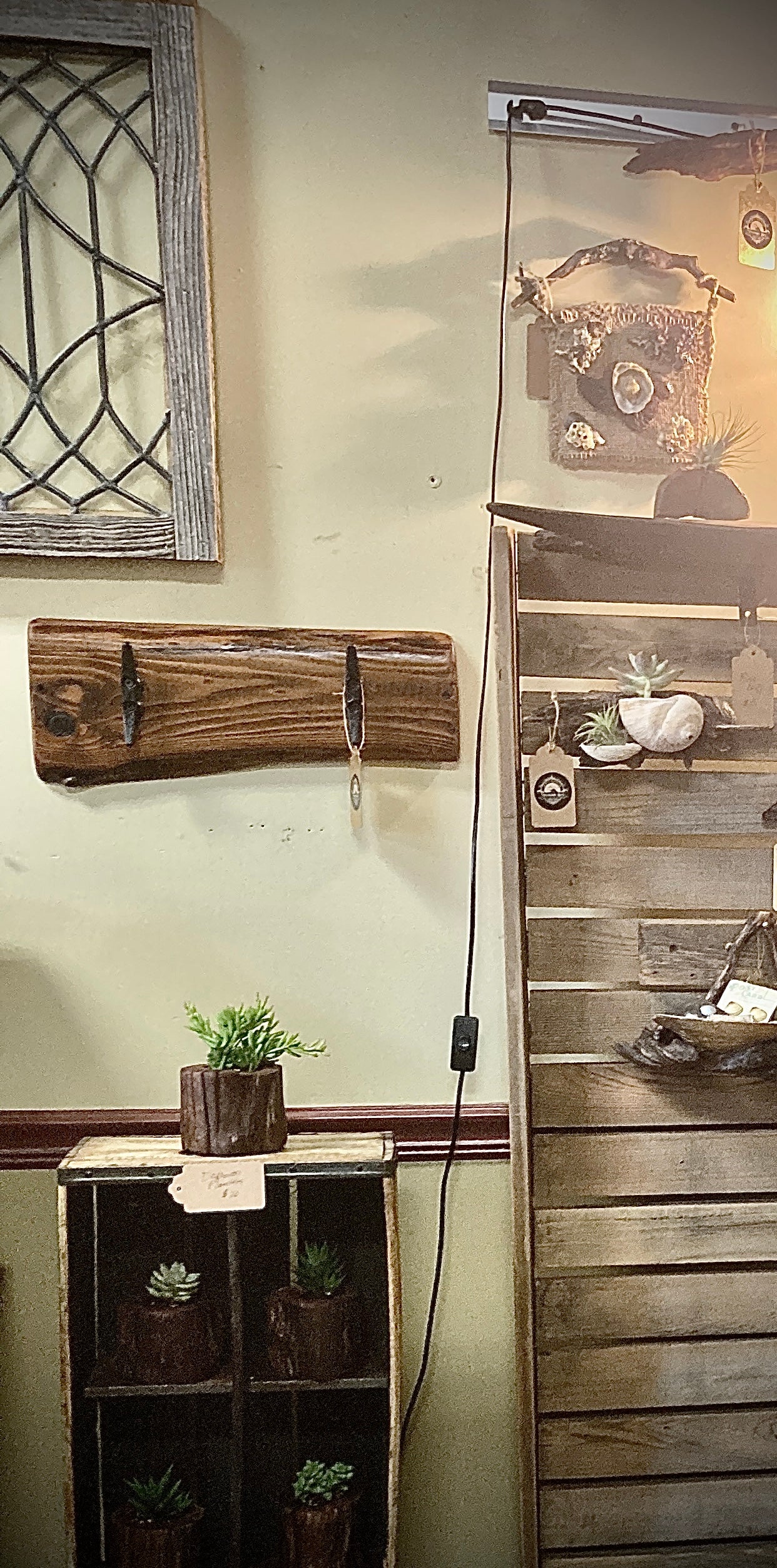Howdy Partner! Live Edge Rack with Two Boat Cleats